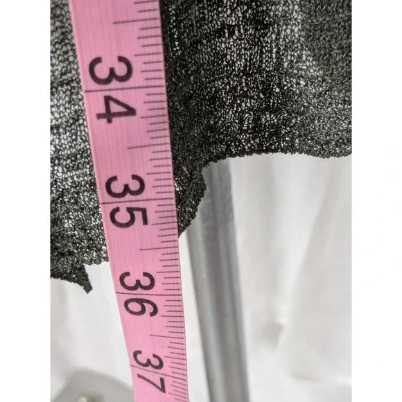 Eileen Fisher Dark Green Sheer Hemp Blend Open Front Cardigan Quiet Luxury L - Picture 7 of 8